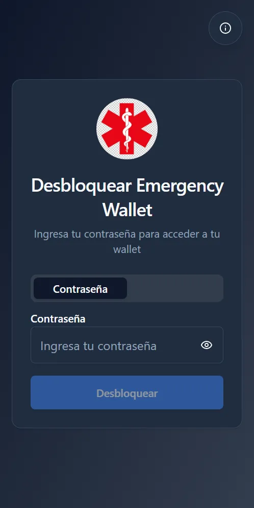 Desbloqueo local: la wallet no custodia claves en servidores externos.