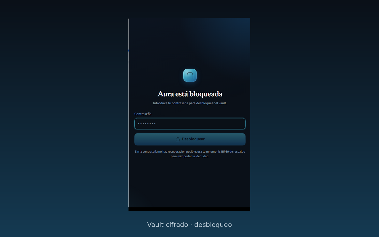 Captura — vault bloqueado